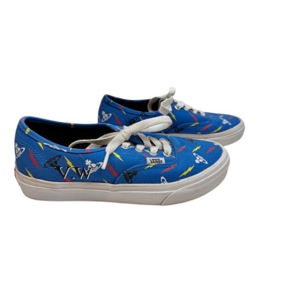 Vans Vivienne Westwood Anglomania Authentic Blue Orb Lightning Sneakers Womens 7 - Picture 5 of 8